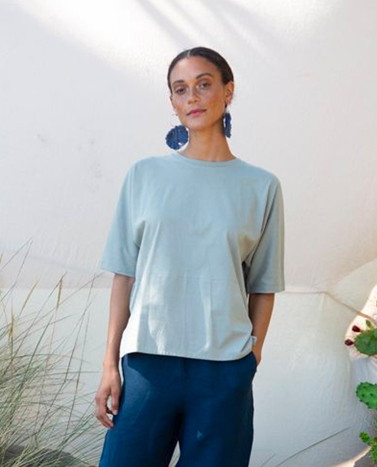 Ali Organic Cotton Top - Soft Sage