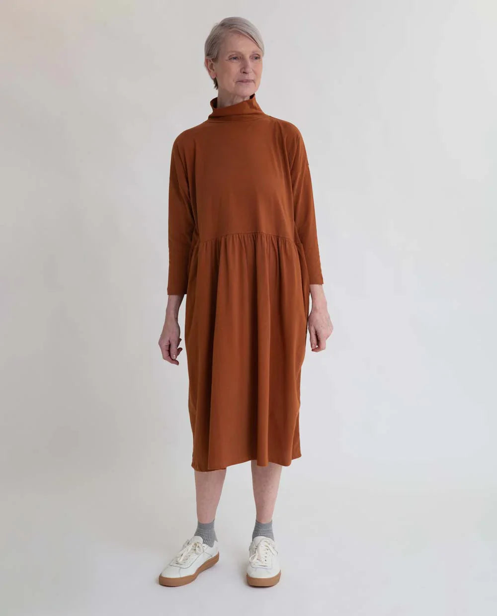 Nicola Organic Cotton Dress - Caramel