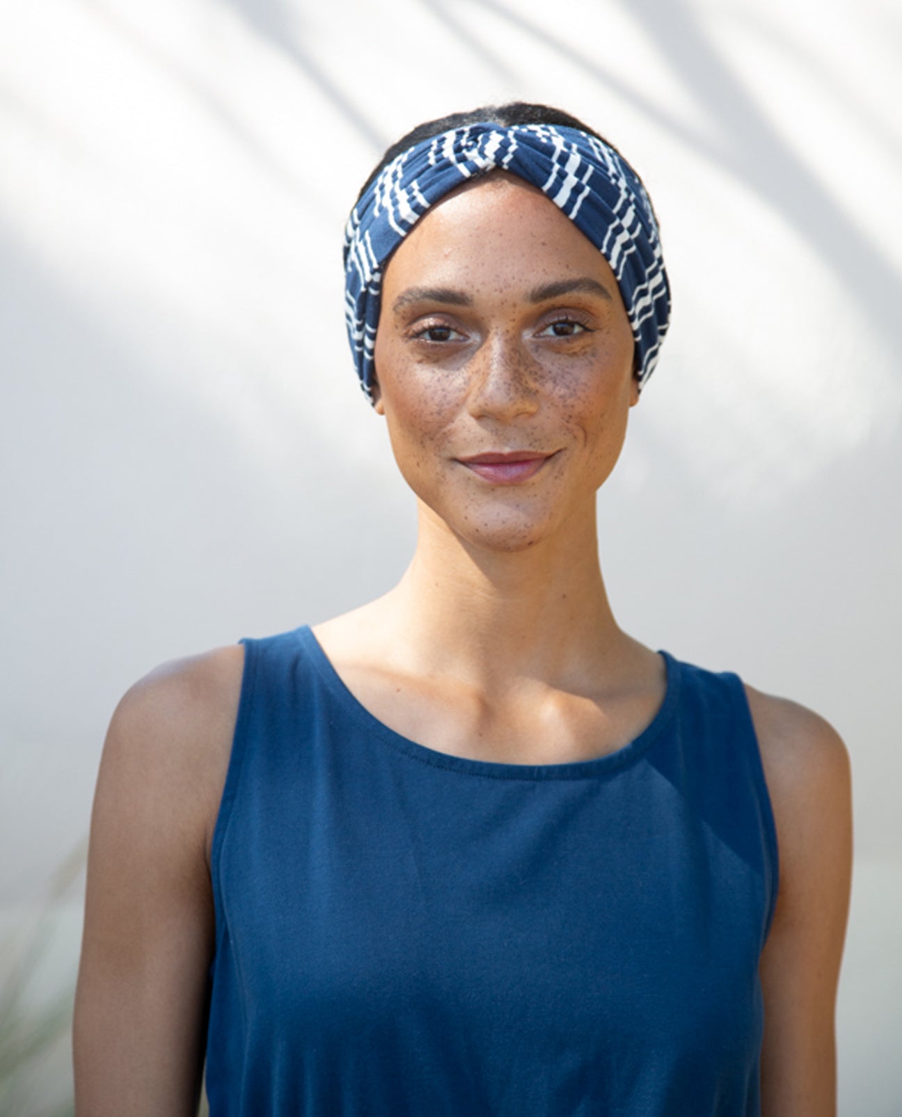 Anjalina Sue Organic Cotton Headband - Indigo & White Stripe