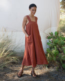 Chantel May Linen Dress - Paprika