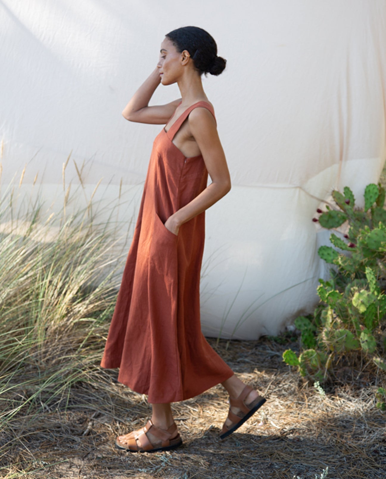 Chantel May Linen Dress - Paprika